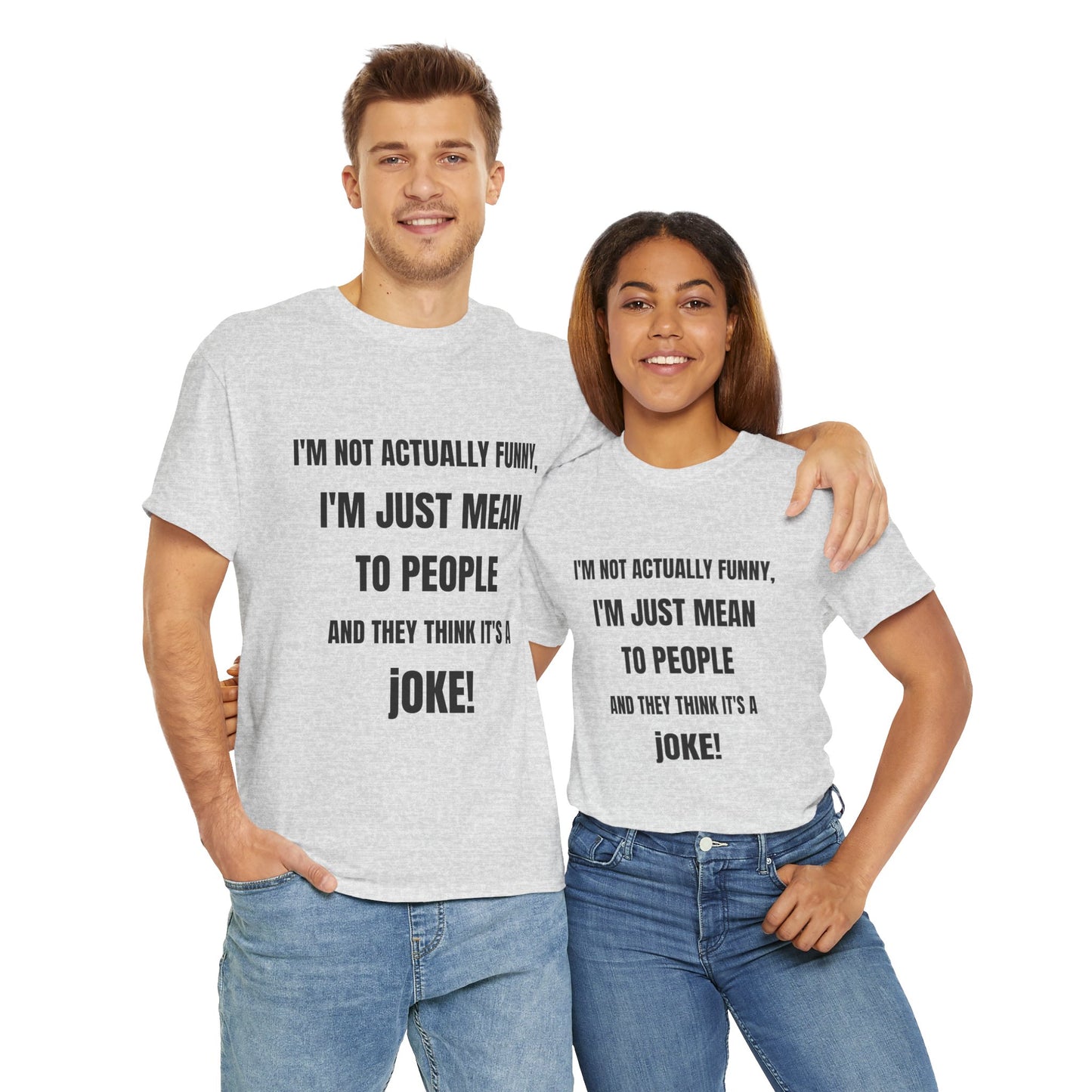 I'm not actually funny - Unisex Heavy Cotton Tee