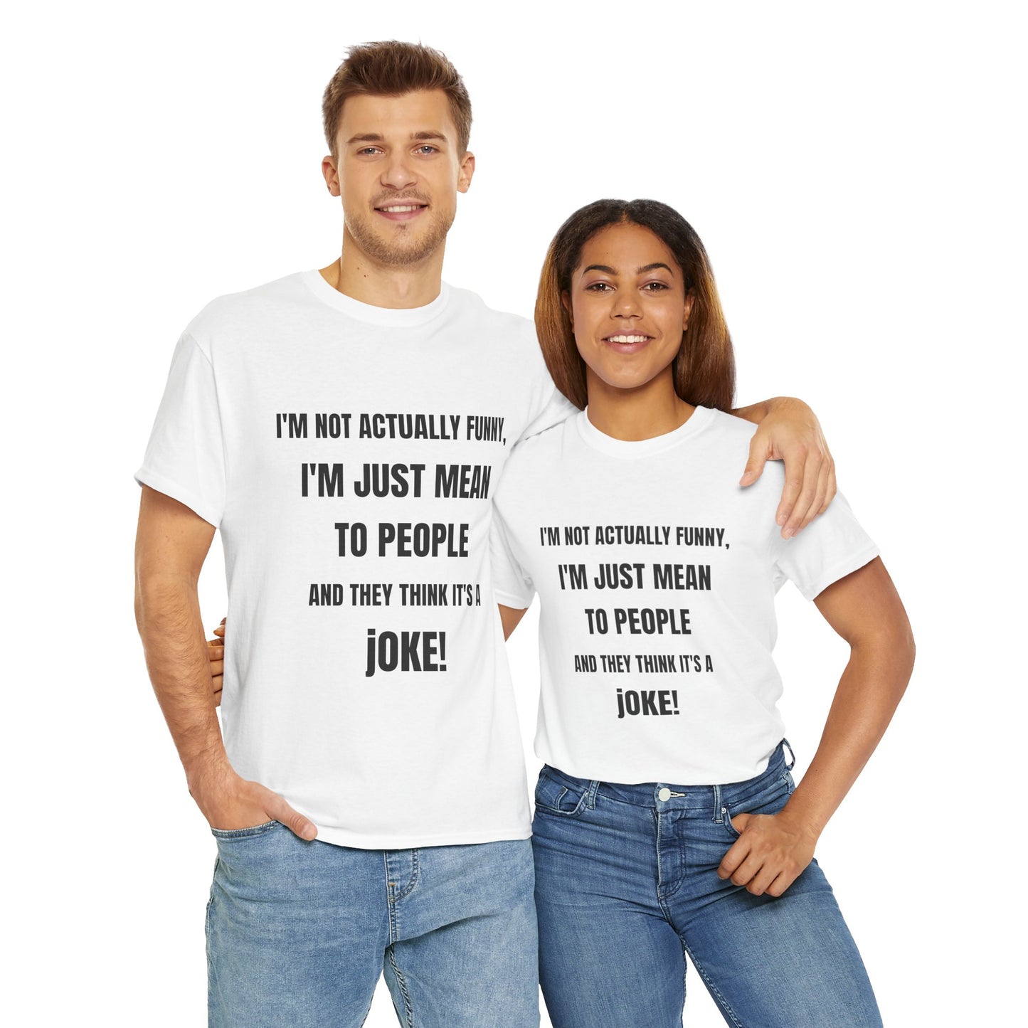 I'm not actually funny - Unisex Heavy Cotton Tee