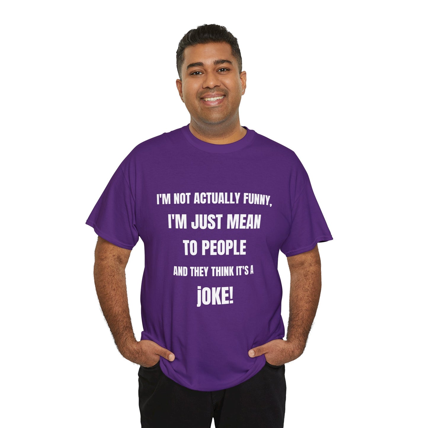 I'm not actually funny - Unisex Heavy Cotton Tee