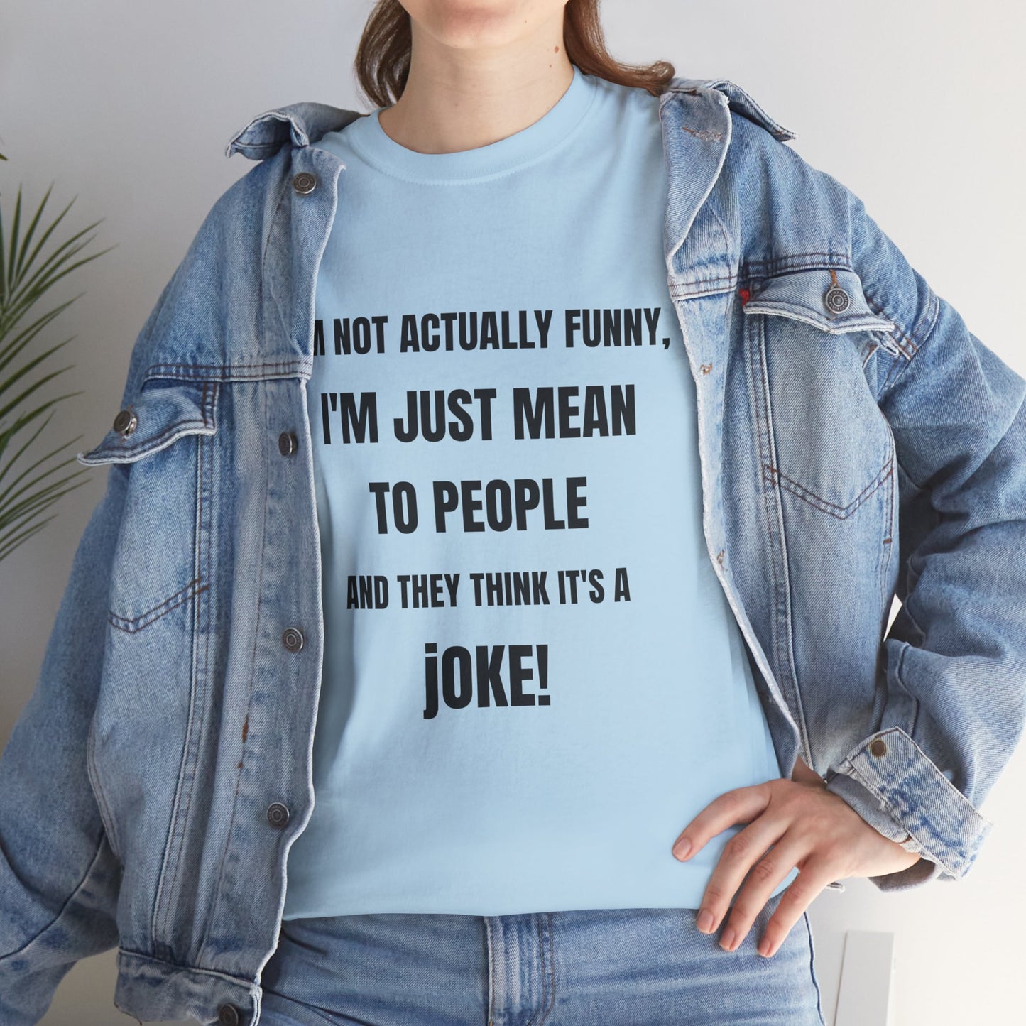 I'm not actually funny - Unisex Heavy Cotton Tee