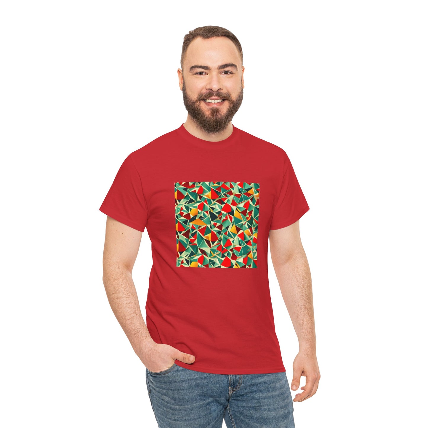 Colored mirror pattern - Unisex Heavy Cotton Tee