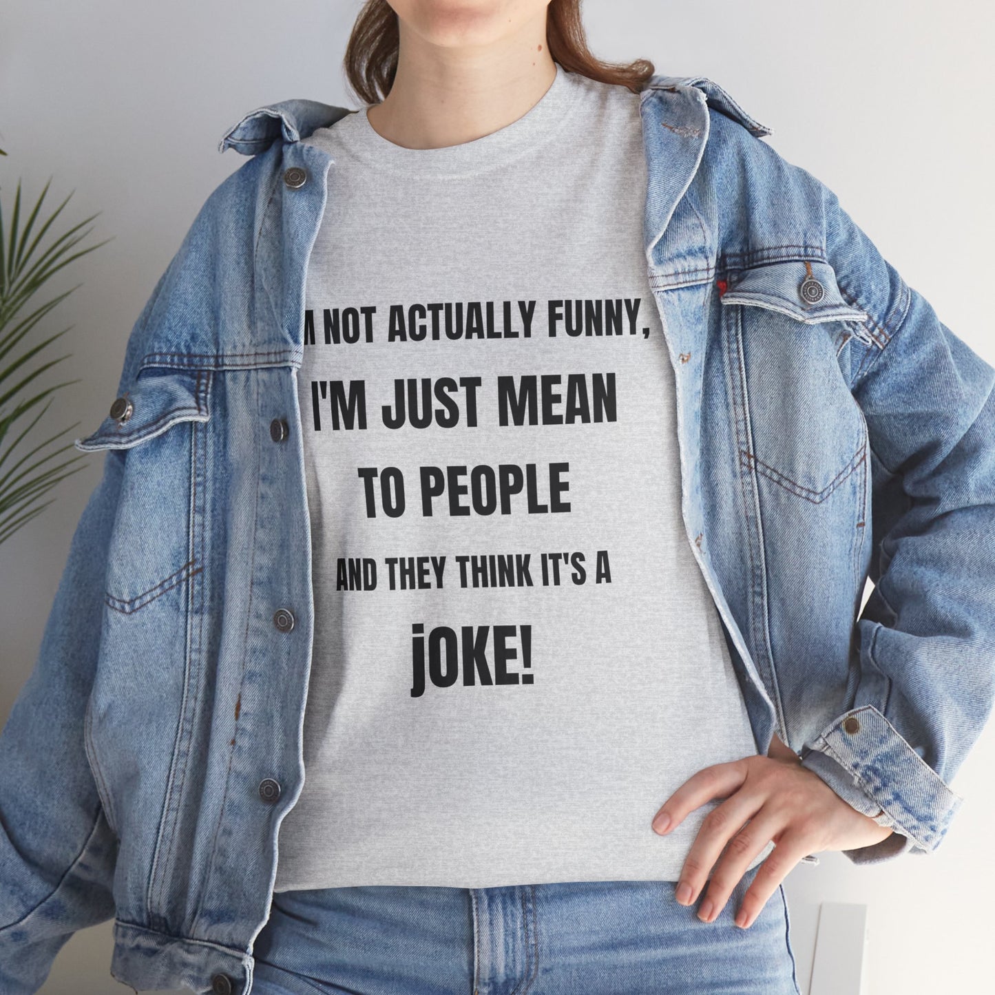 I'm not actually funny - Unisex Heavy Cotton Tee