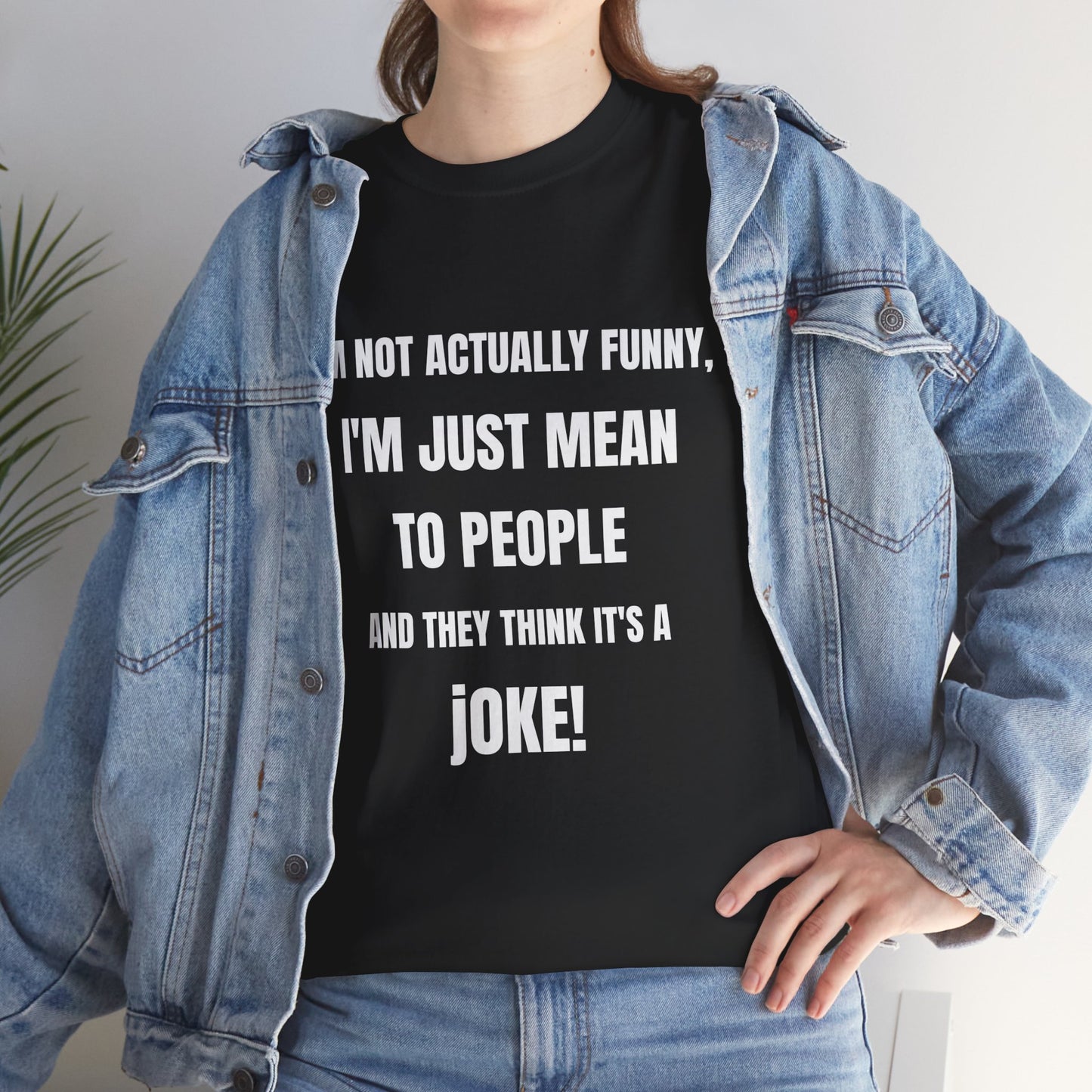 I'm not actually funny - Unisex Heavy Cotton Tee