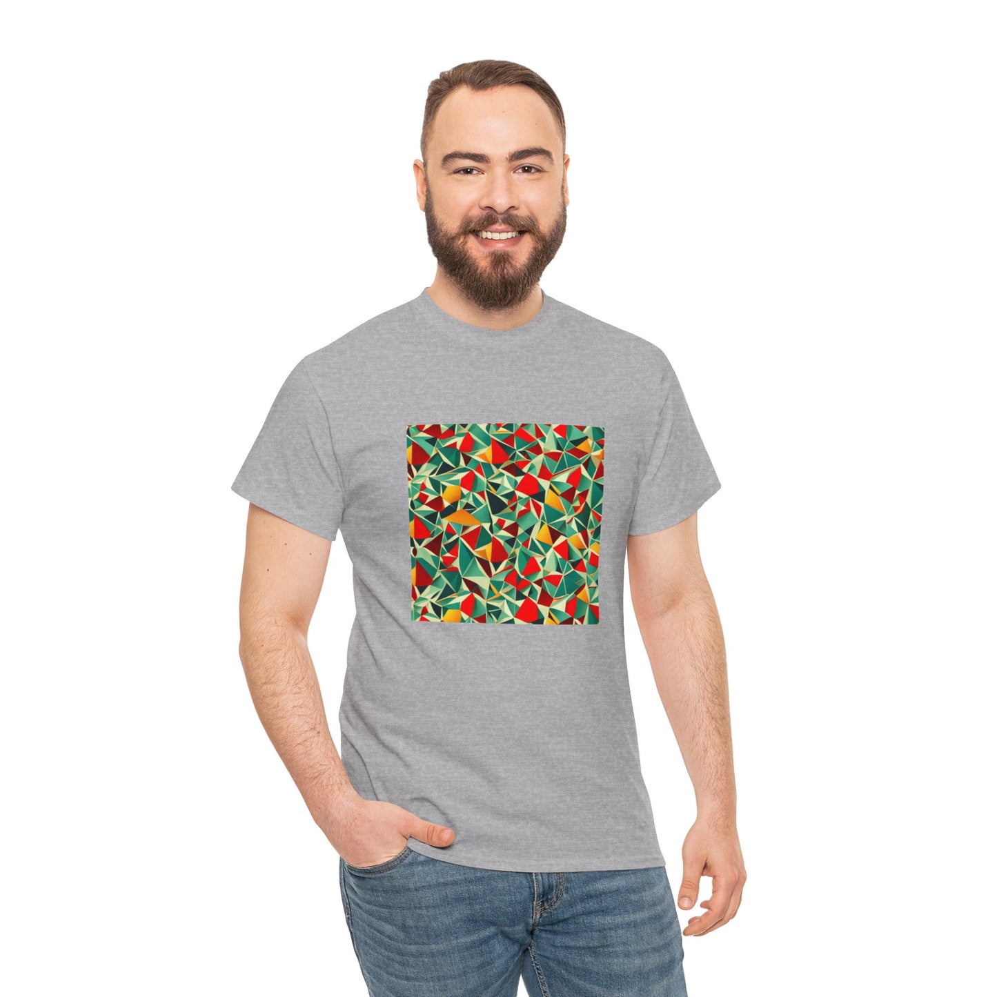 Colored mirror pattern - Unisex Heavy Cotton Tee