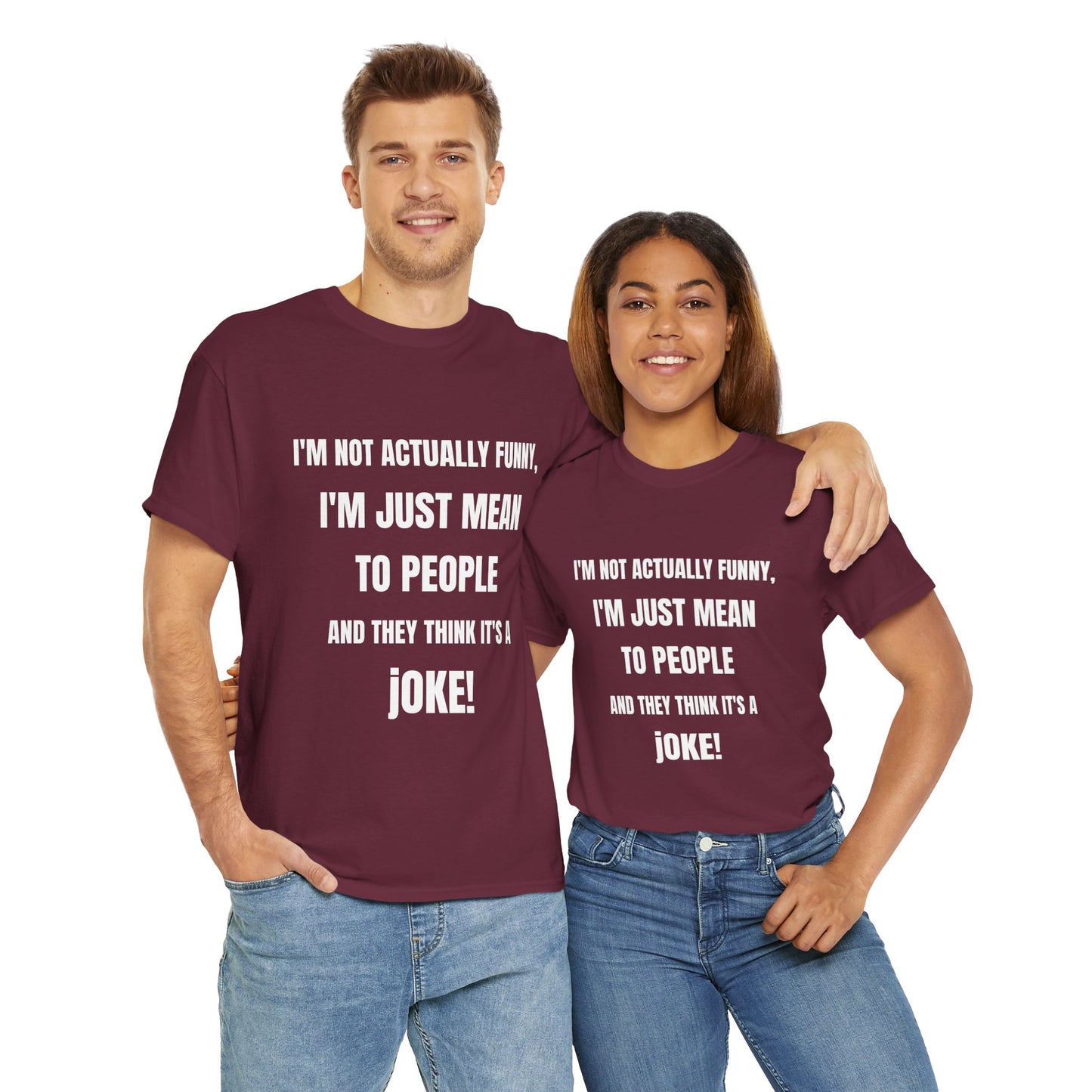 I'm not actually funny - Unisex Heavy Cotton Tee