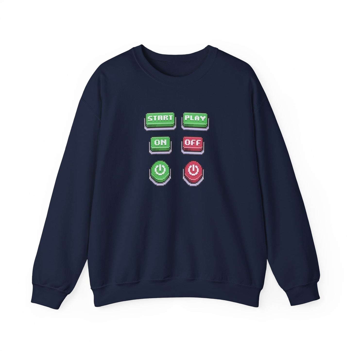 Start Play Button Crewneck Sweatshirt