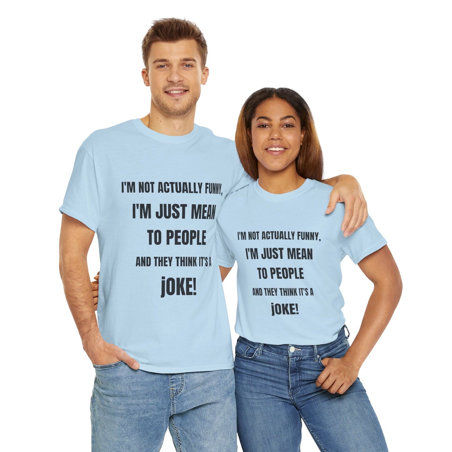 I'm not actually funny - Unisex Heavy Cotton Tee