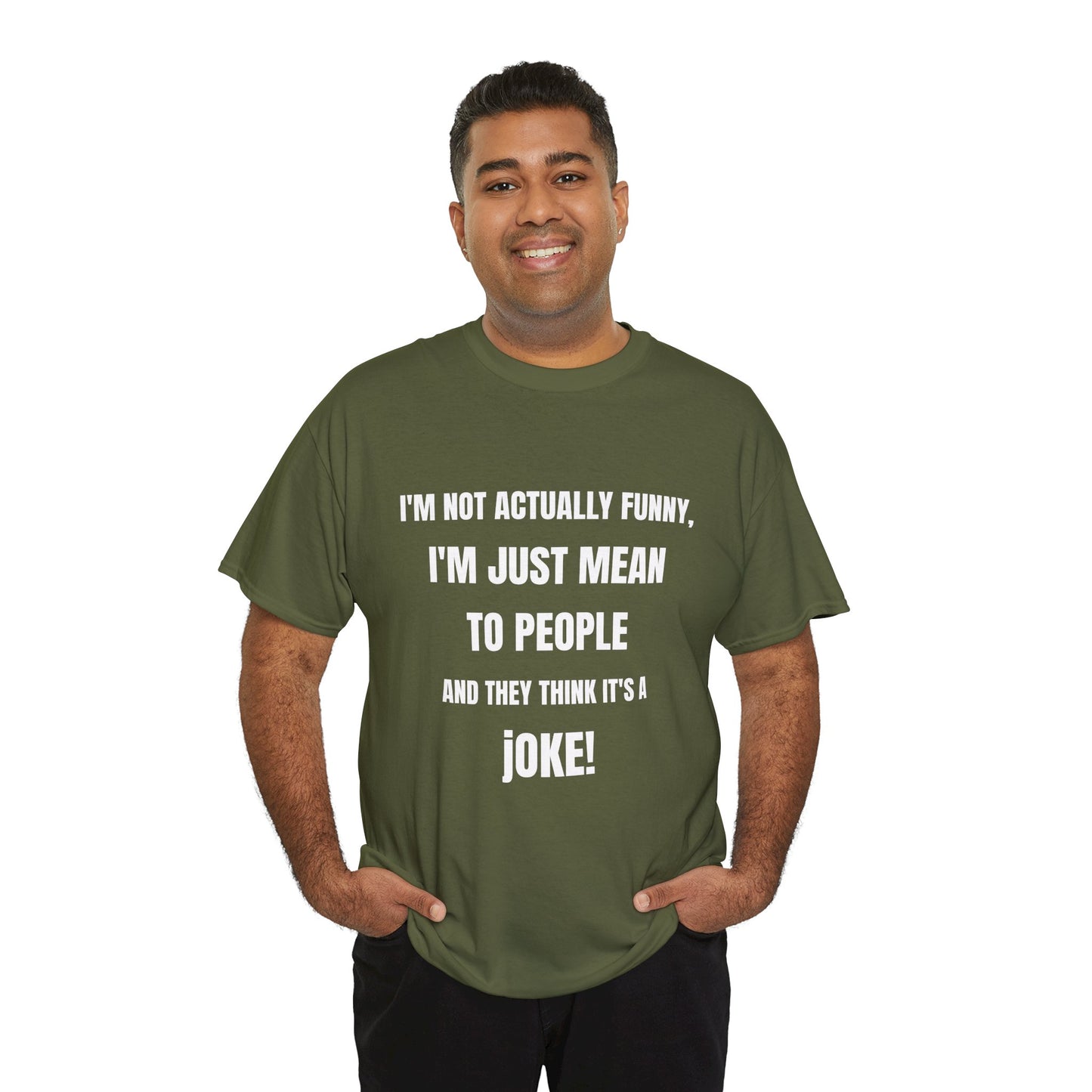 I'm not actually funny - Unisex Heavy Cotton Tee