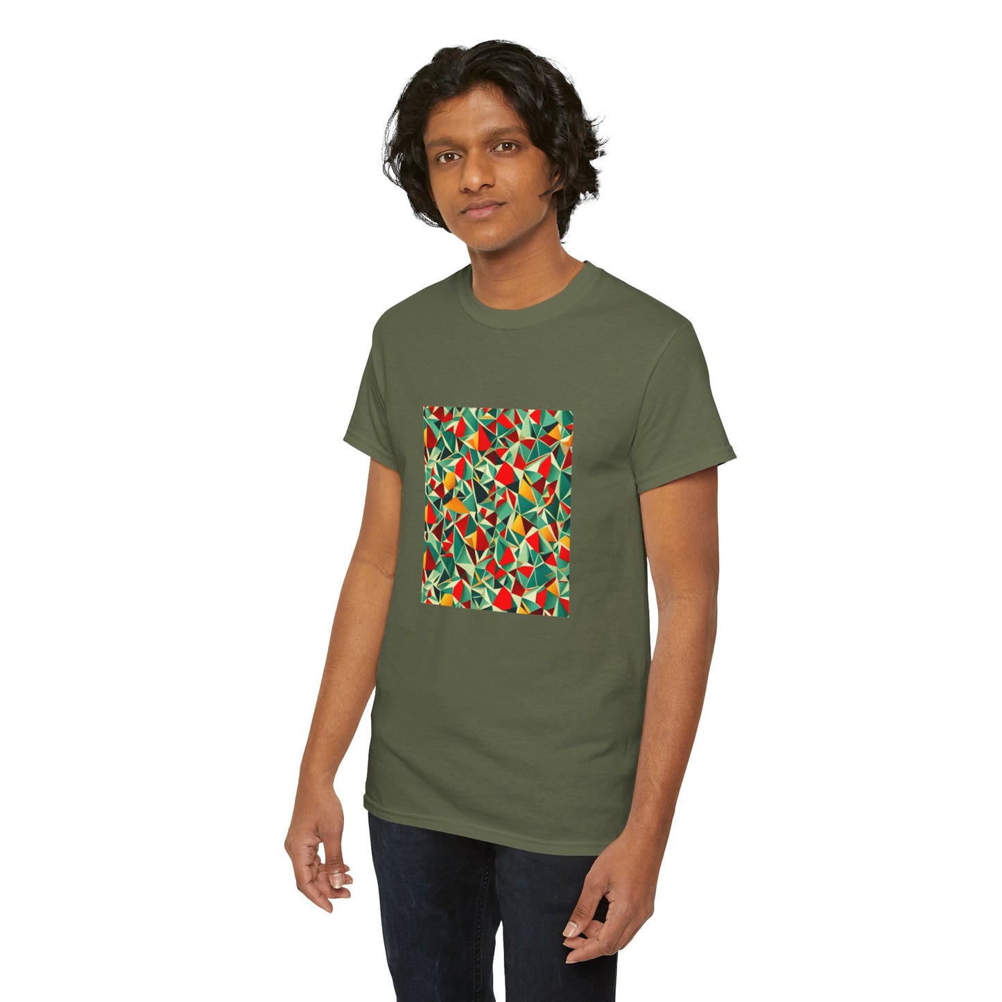 Colored mirror pattern - Unisex Heavy Cotton Tee