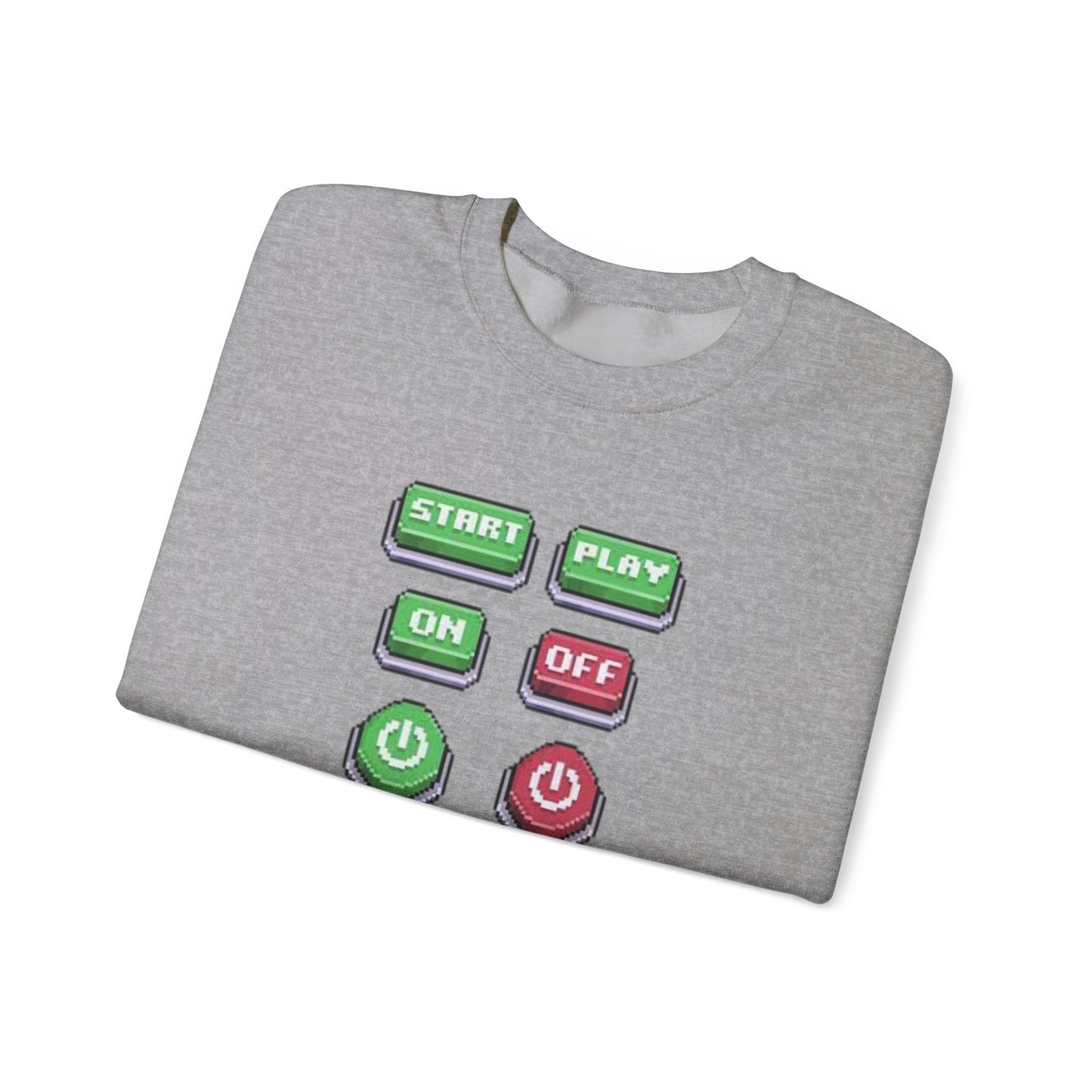 Start Play Button Crewneck Sweatshirt