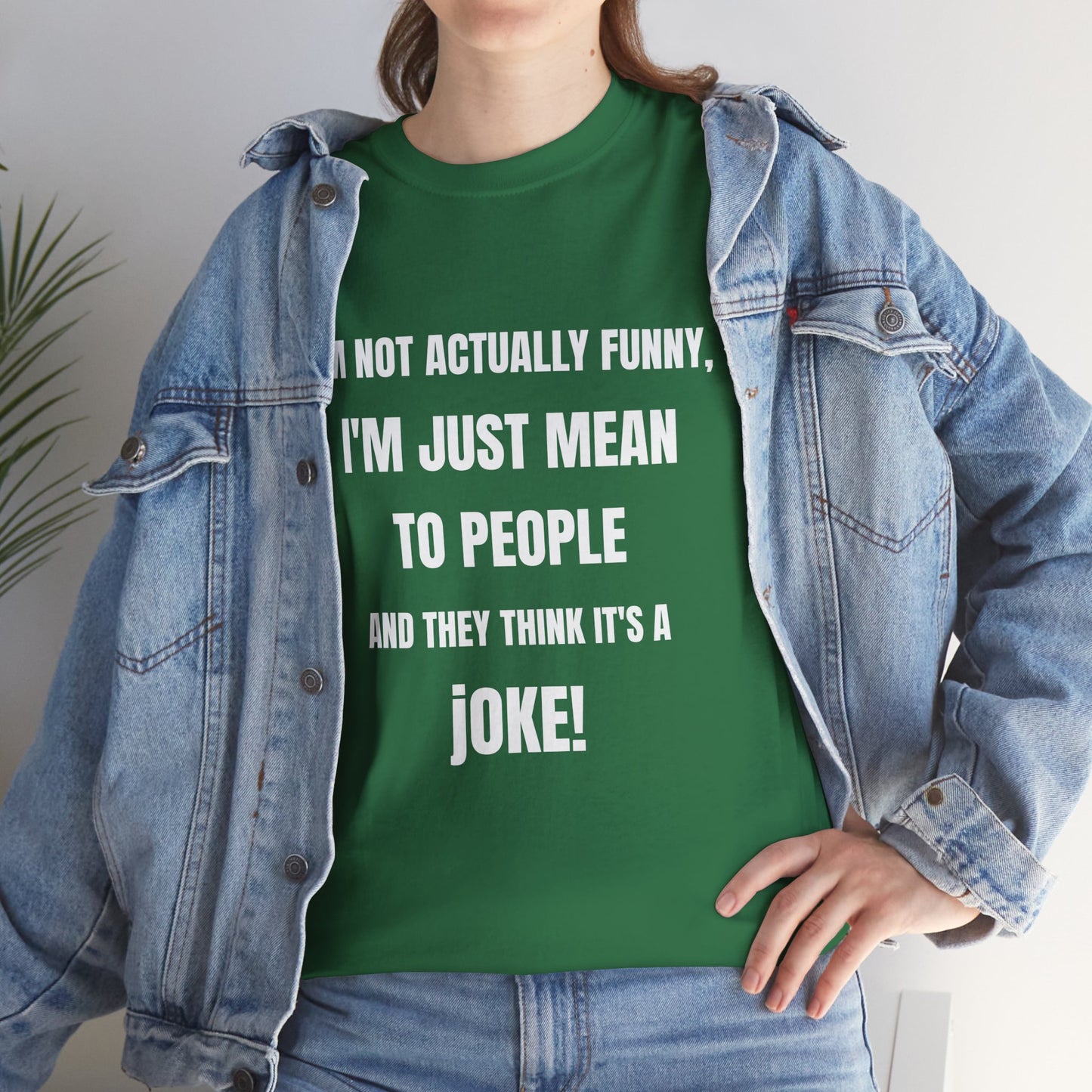 I'm not actually funny - Unisex Heavy Cotton Tee