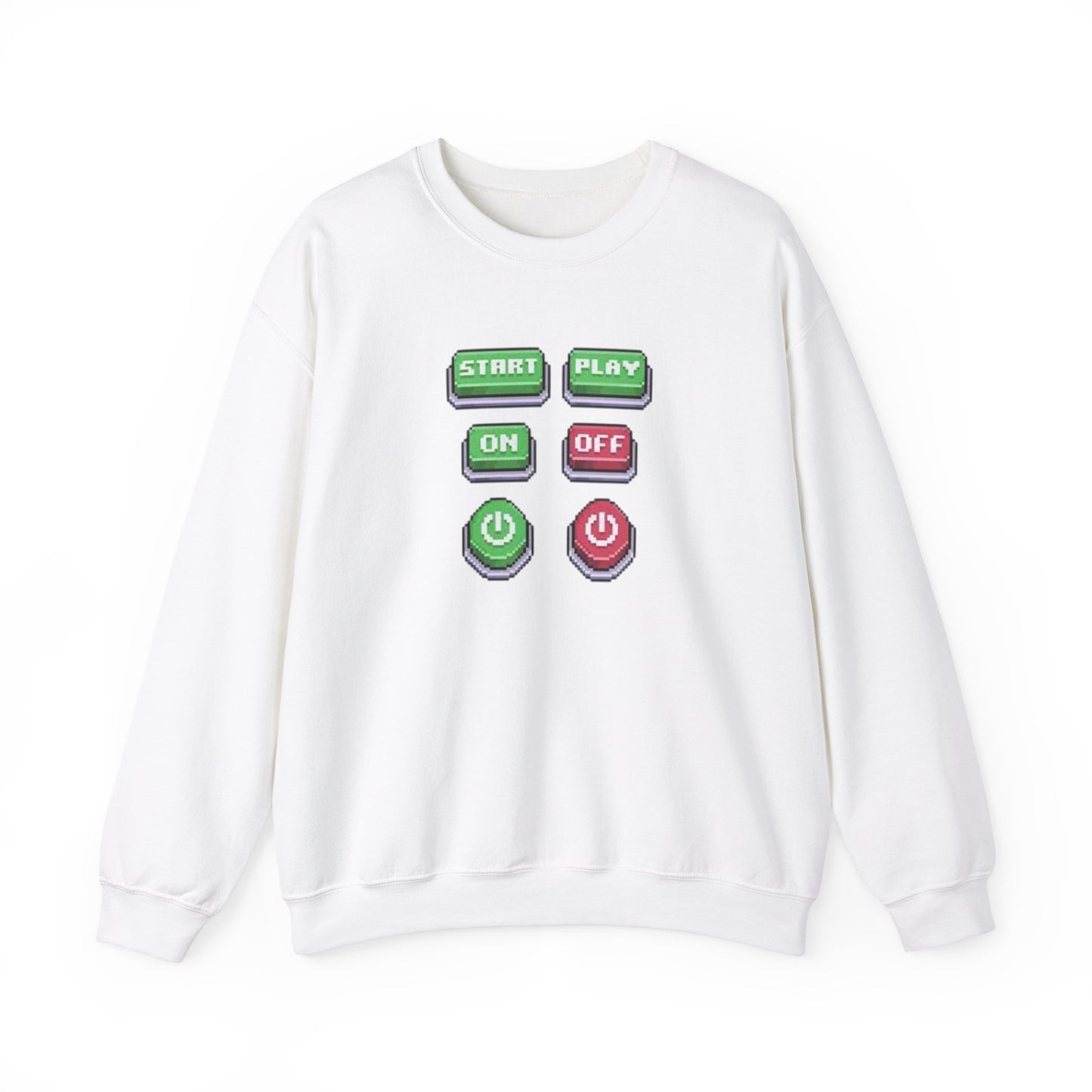 Start Play Button Crewneck Sweatshirt