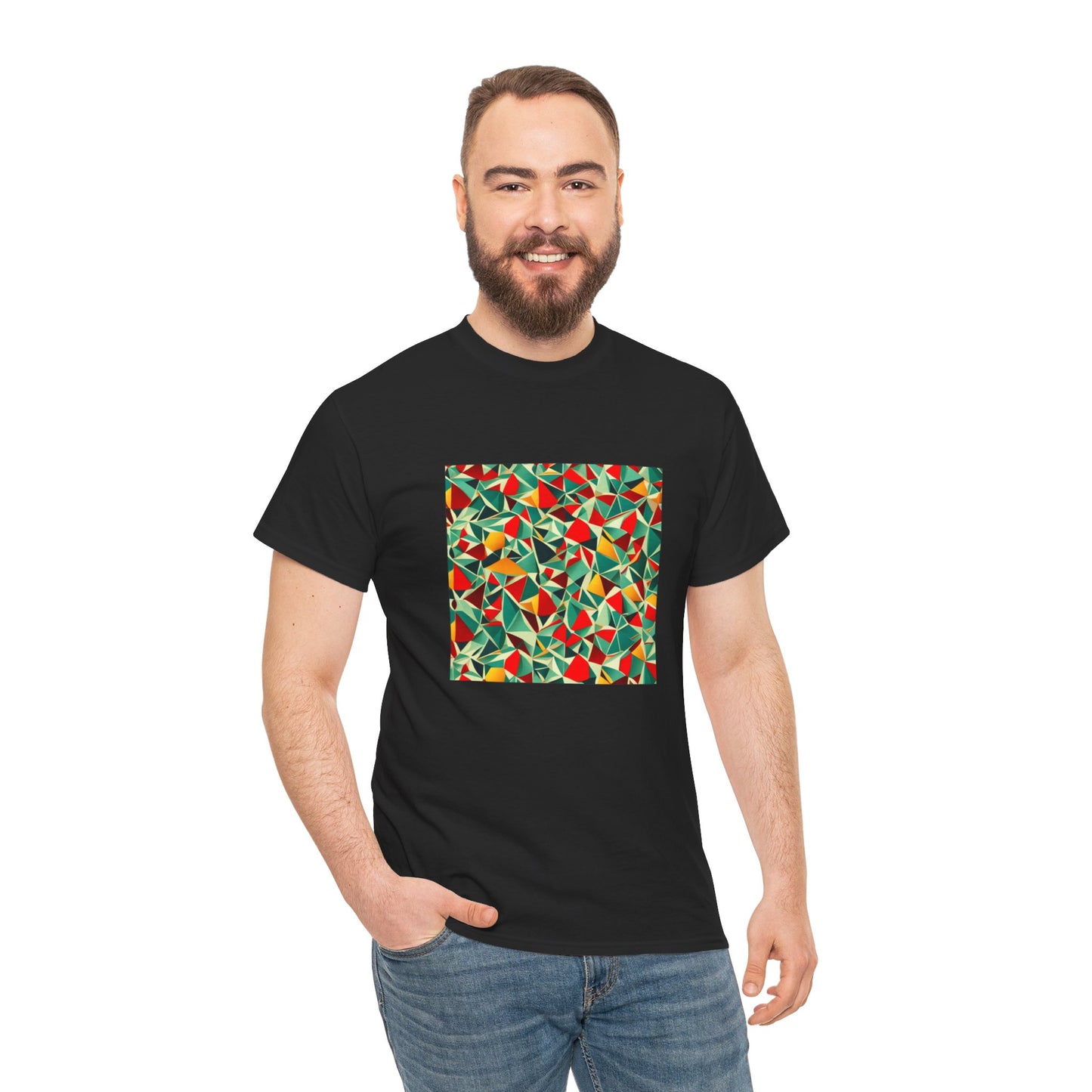 Colored mirror pattern - Unisex Heavy Cotton Tee