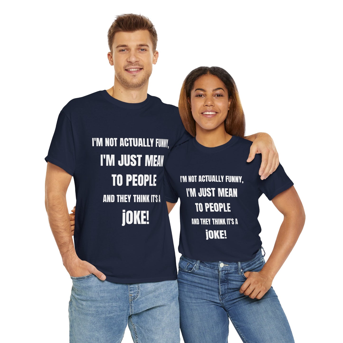 I'm not actually funny - Unisex Heavy Cotton Tee