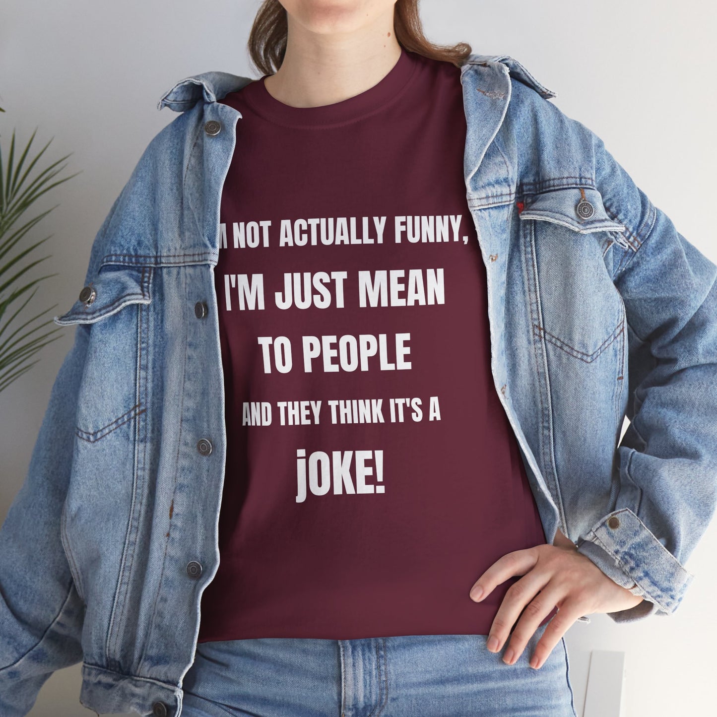 I'm not actually funny - Unisex Heavy Cotton Tee