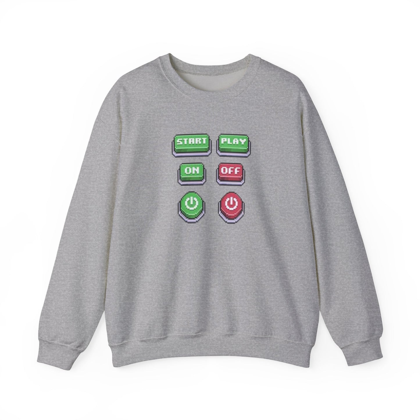 Start Play Button Crewneck Sweatshirt