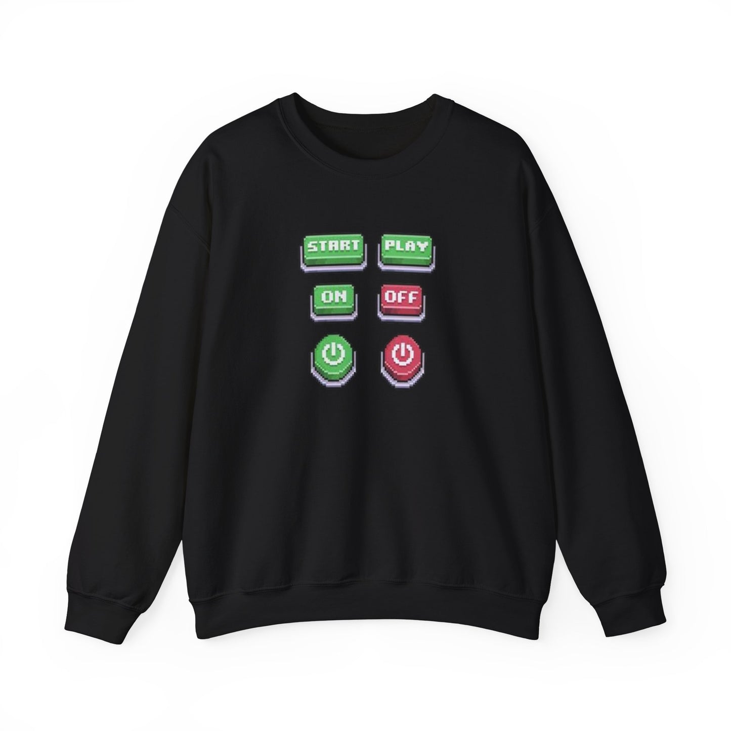 Start Play Button Crewneck Sweatshirt