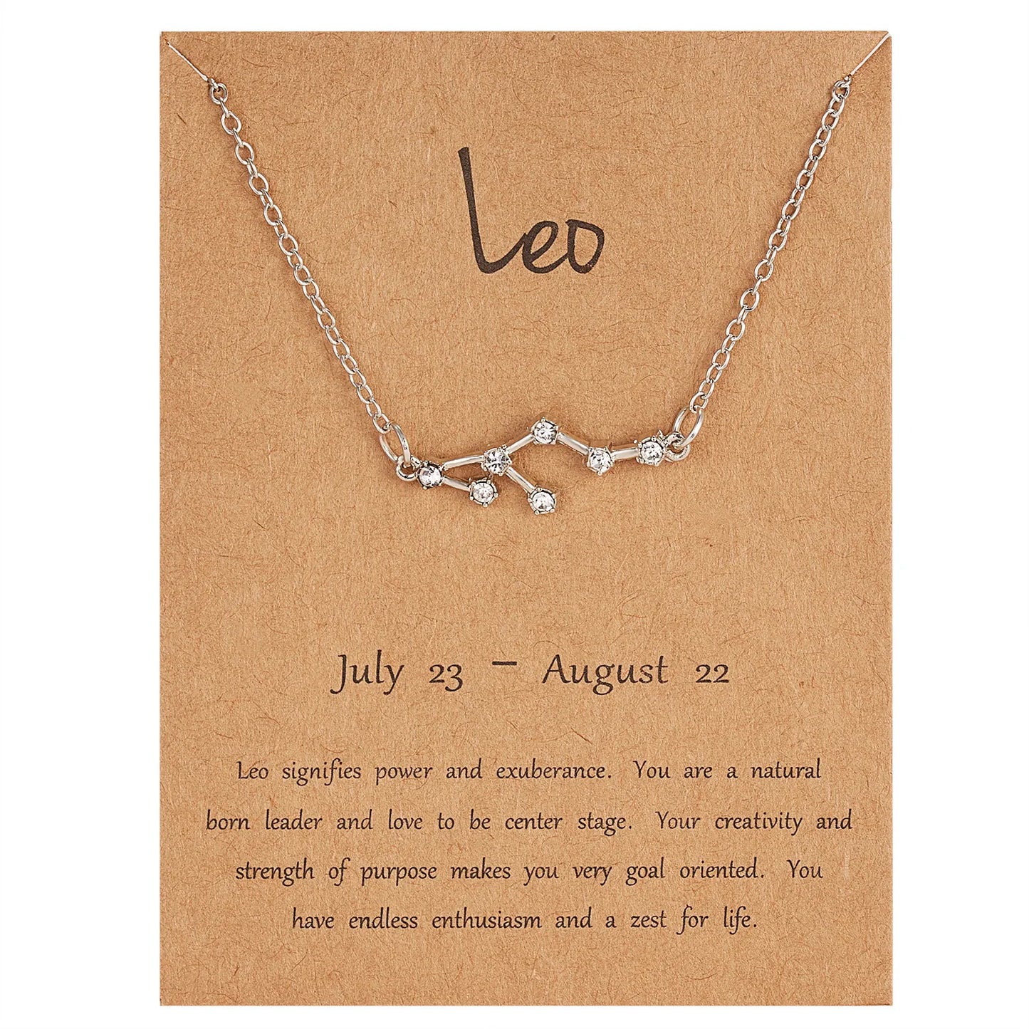 12 Horoscope Zodiac Sign Pendant Necklace Aries Leo 12 Constellations Jewelry Gift Leo Aquarius Scorpio Capricorn Christmas Gift