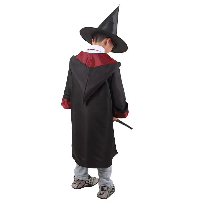 Potter Wizarding Robe Cosplay Costume Harry Halloween Cloak Wizarding Robe Performance Costume