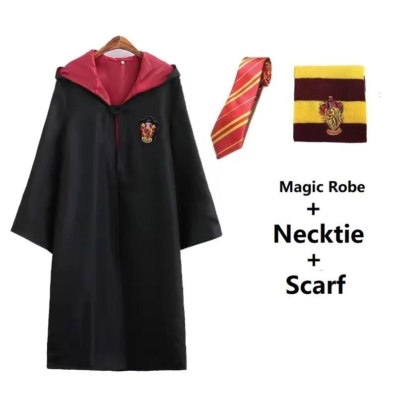 Potter Wizarding Robe Cosplay Costume Harry Halloween Cloak Wizarding Robe Performance Costume